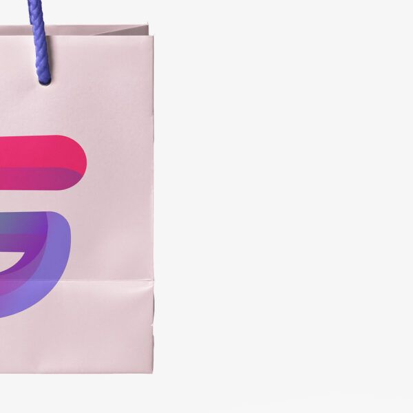 Paper Bag with  Big Logo